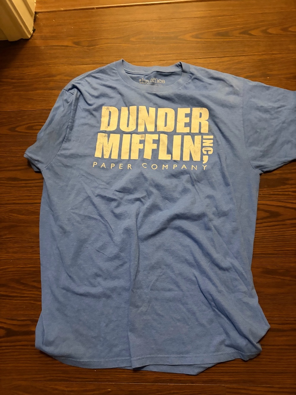 The office men’s Dunder Mifflin Blue Logo Tee -